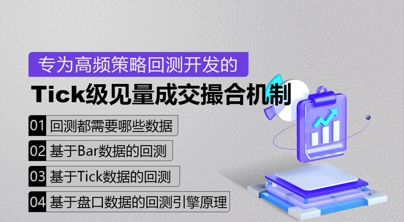 专为高频策略回测开发的Tick级见量成交撮合机制